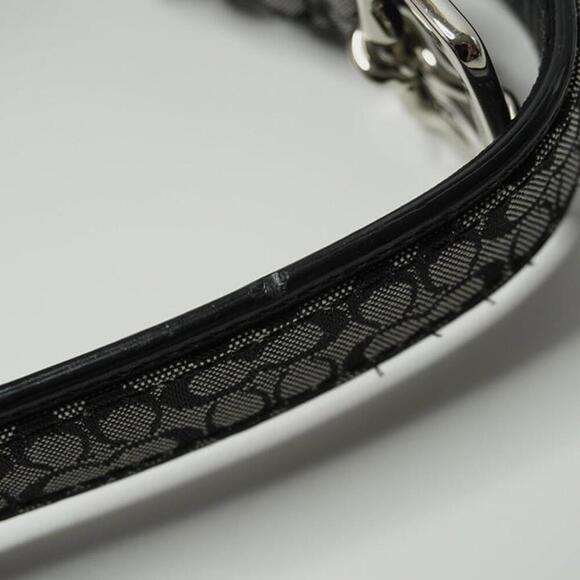 Coach Dog Collar Fire Hydrant Charm Monogram Large Dog Black Gray Red SEE - Picture 10 of 11